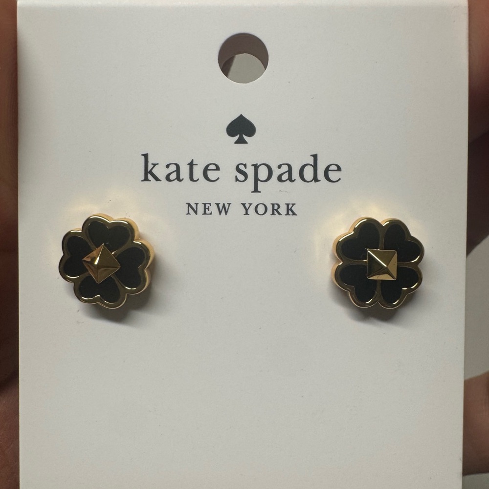Kate Spade Black and Gold Stud Earrings